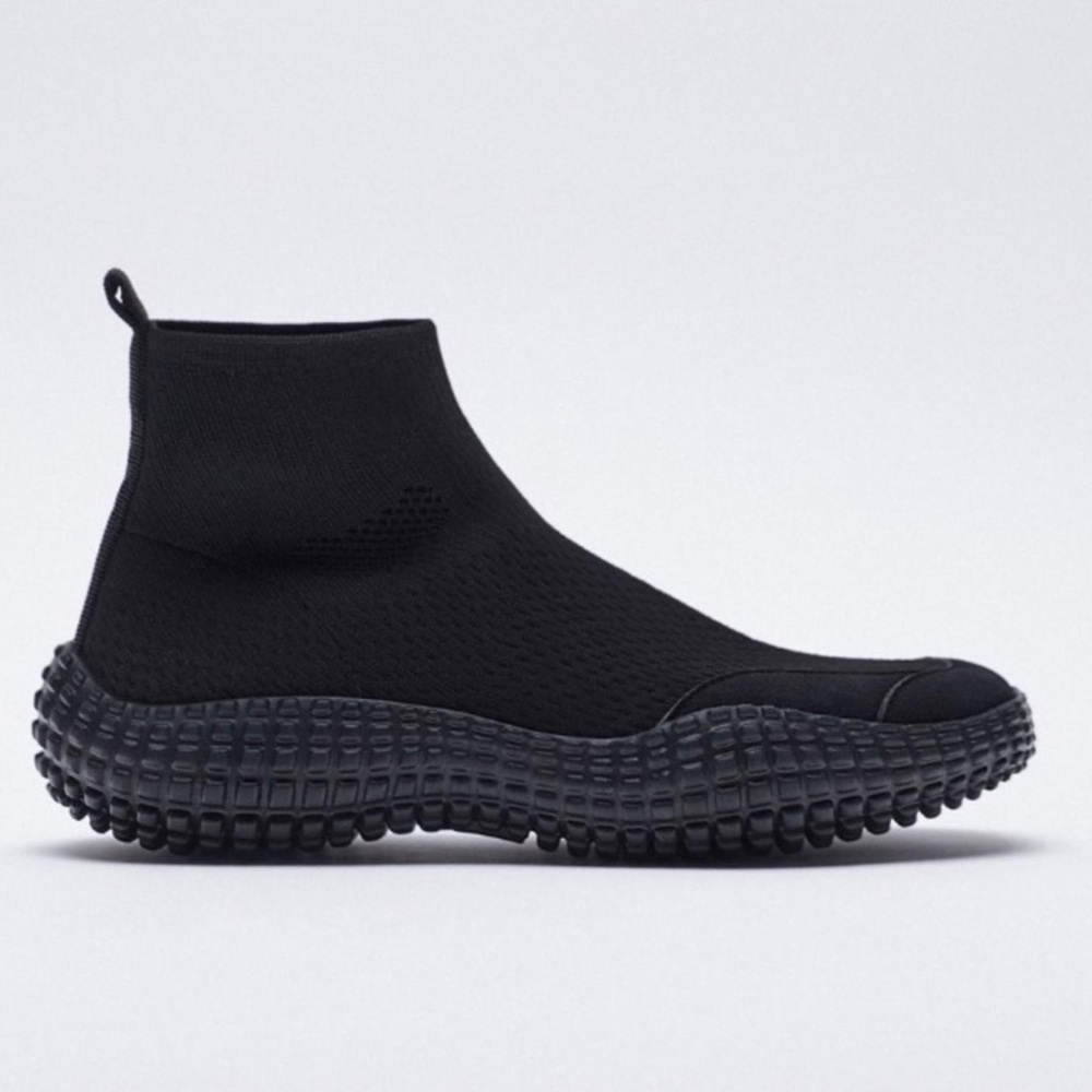 Zara Sock High Top Sneakers Black sz 38